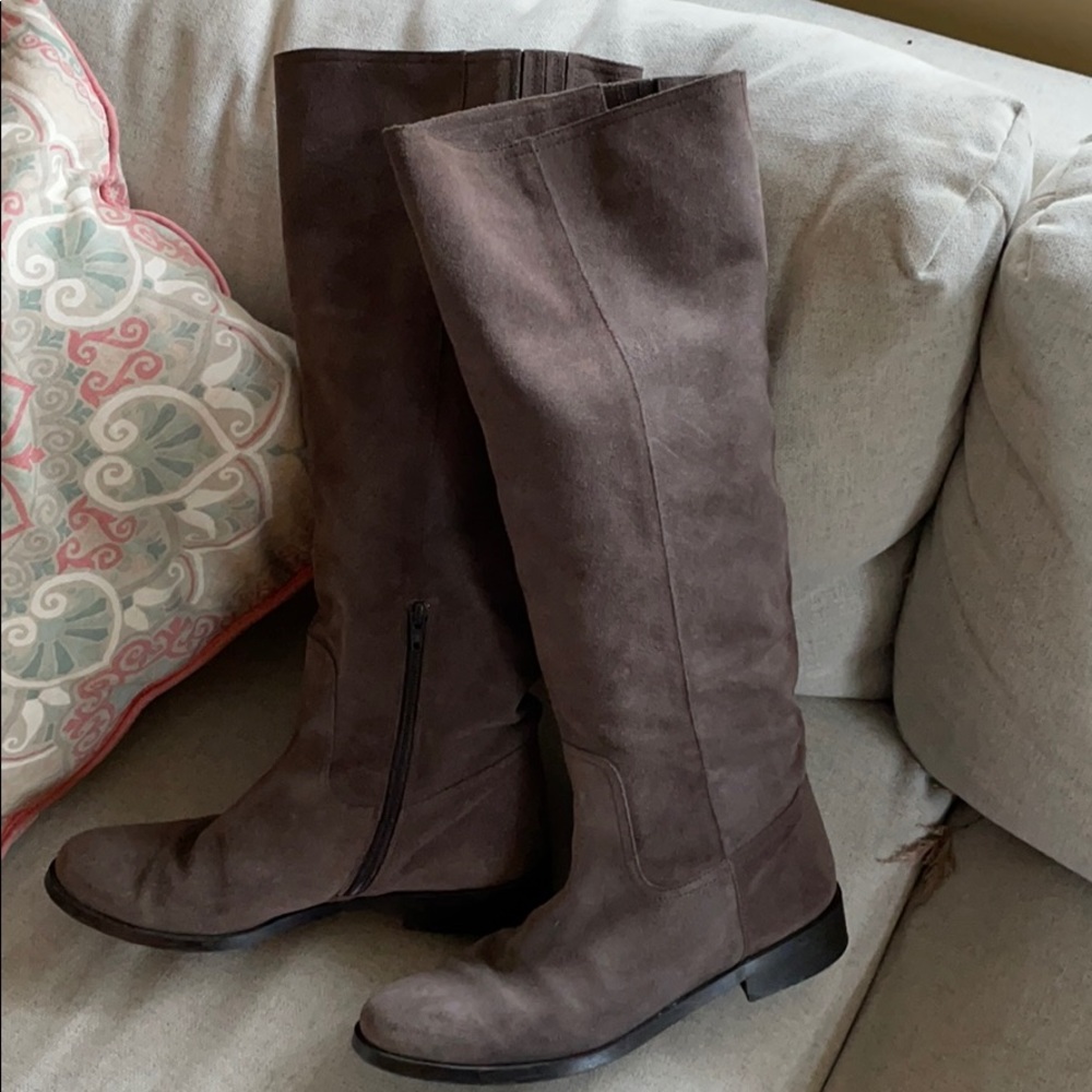 Garnet Hill | Taupe Suede Boots